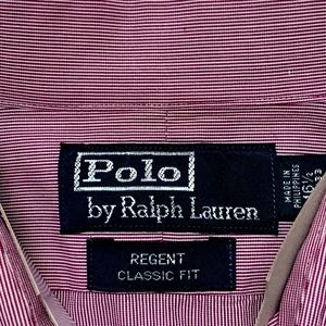 Ralph Lauren Polo dress shirt mini stripes 16 1/2x32-33 100%cotton